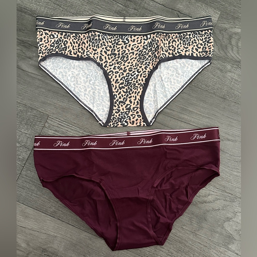 Victoria’s Secret Pink hiphugger hipster panty set of 2 size large